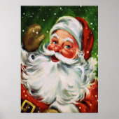 Vintages Santa Face 1 Poster (Vorne)
