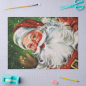 Vintages Santa Face 1 Seidenpapier (Basteln)