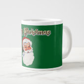 Vintages Santa Face Jumbo-Tasse (Vorderseite Rechts)