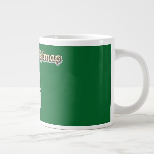Vintages Santa Face Jumbo-Tasse (Rechts)