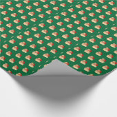 Vintages Santa Face-ll-Papier Geschenkpapier (Ecke)