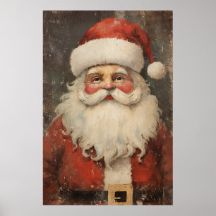 Vintages Santa Not leidendes Poster
