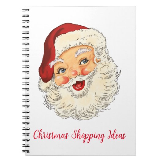 Vintages Santa-Notebook Notizblock (Vorderseite)