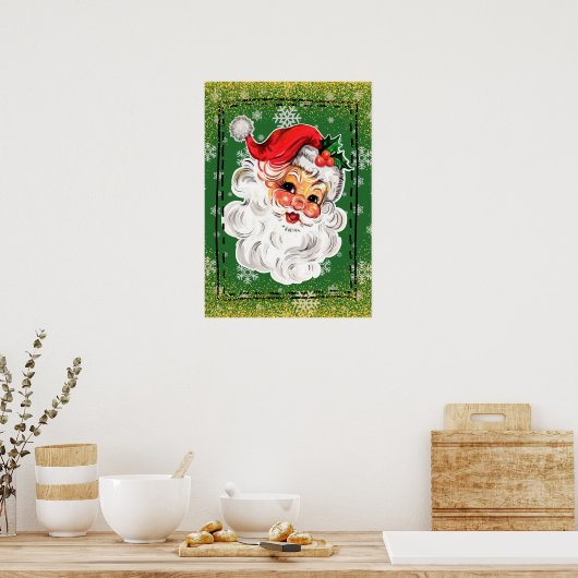 Vintages Santa Poster (Küche)
