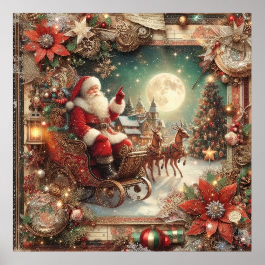 Vintages Santa Poster (Vorne)