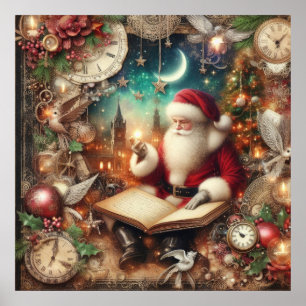Vintages Santa Poster