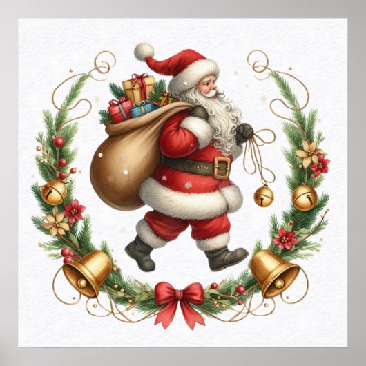 Vintages Santa Poster (Vorne)