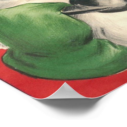 Vintages Santa Poster (Ecke)