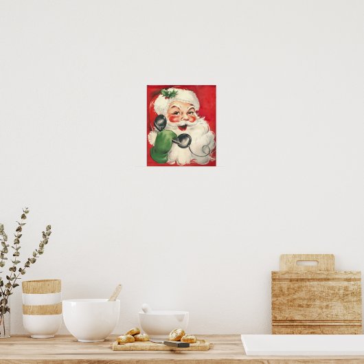 Vintages Santa Poster (Küche)
