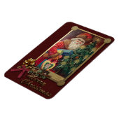 Vintages Santa Premium Magnet (Linke Seite)