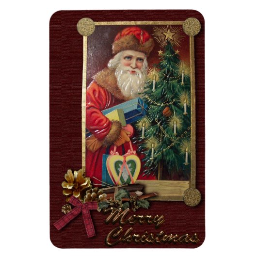 Vintages Santa Premium Magnet (Vertikal)