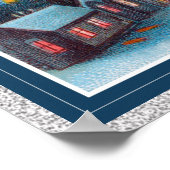 Vintages Santa-Schlittenposter Poster (Ecke)