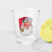 Vintages Santa Shot Glass Schnapsglas (Vorderseite)