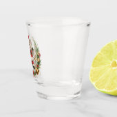 Vintages Santa Shot Glass Schnapsglas (Rechts)