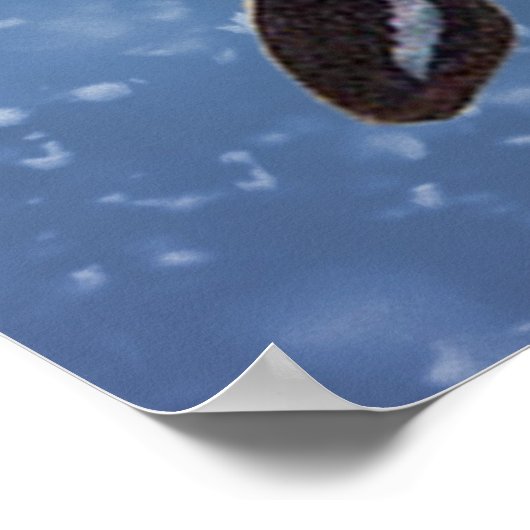 Vintages Santa- und Rentierposter Poster (Ecke)