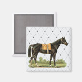 Vintages Sattelpferd Magnet (Vorderseite/Rückseite)