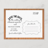 Vintages Save the Date Foto Ankündigungspostkarte (Rückseite)