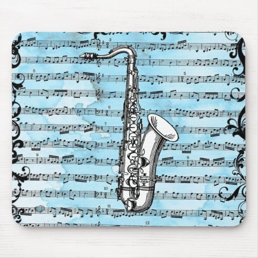 Vintages Saxaphone Mousepad (Vorne)