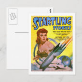 Vintages Scannen-Fi-Comic - Sternchen Postkarte (Vorne/Hinten)