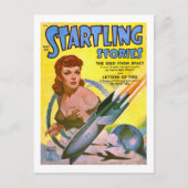 Vintages Scannen-Fi-Comic - Sternchen Postkarte (Vorderseite)