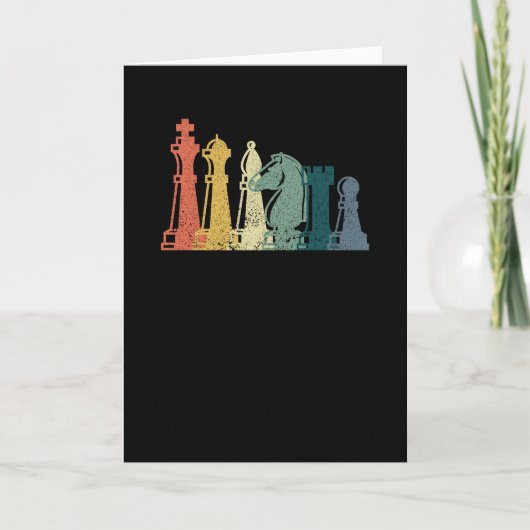 Vintages Schach-T-Shirt Retro-Schachdesign - Schac Karte (Vorderseite)