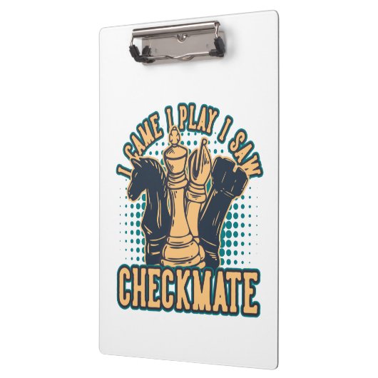 Vintages Schachmatt-Zitat Klemmbrett (Links)