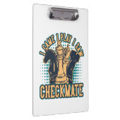 Vintages Schachmatt-Zitat Klemmbrett (Rechts)