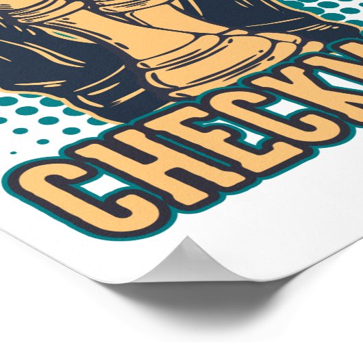 Vintages Schachmatt-Zitat Poster (Ecke)