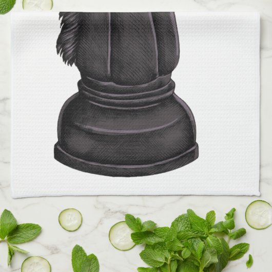 Vintages Schachstück Geschirrtuch (Gefaltet)