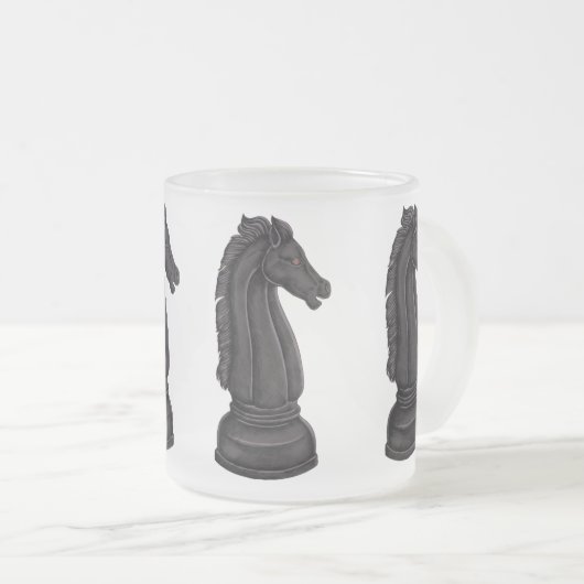 Vintages Schachstück Mattglastasse (VorderseiteRechts)