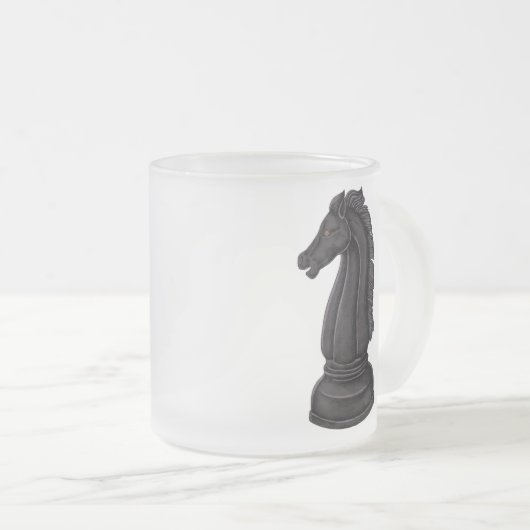 Vintages Schachstück Mattglastasse (VorderseiteRechts)