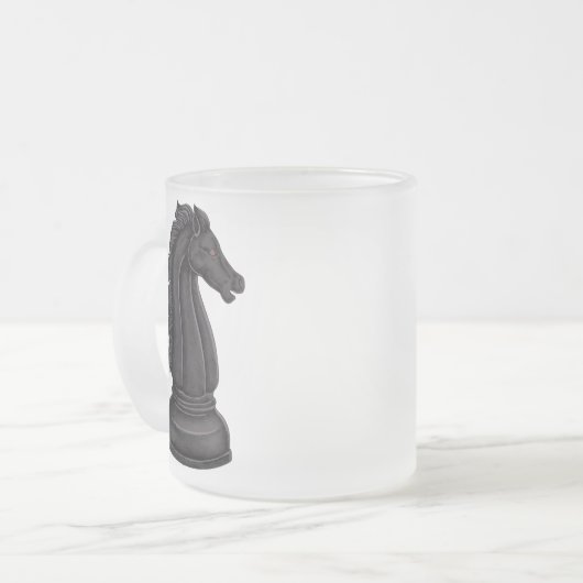 Vintages Schachstück Mattglastasse (Vorderseite Links)