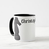 Vintages Schachstück (PERSONALIZE) Tasse (Vorderseite Links)