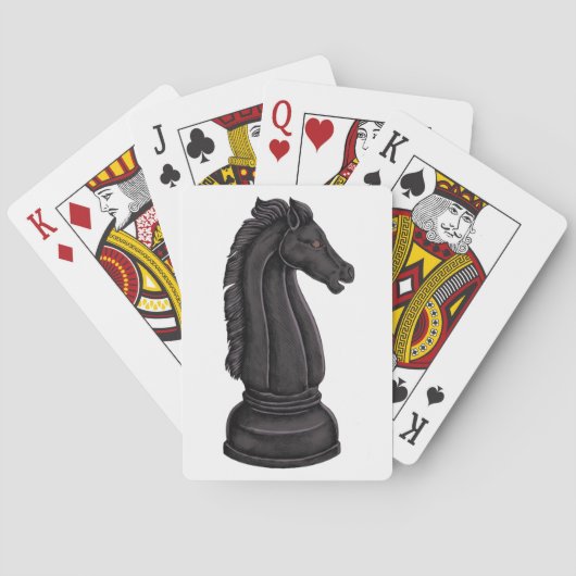 Vintages Schachstück Spielkarten (Rückseite)