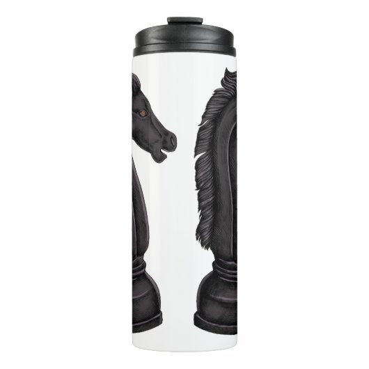 Vintages Schachstück Thermosbecher (Vorderseite)