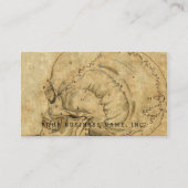 Vintages Schädel-Profil-Gravieren beschriftet Visitenkarte (Vorderseite)