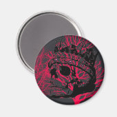 Vintages Schädelmagnet Magnet (Vorderseite/Rückseite)