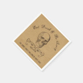 Vintages SchädelPersonalisiertes Halloween-Party Serviette (Ecke)