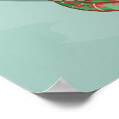 Vintages Schädelplakat individuell anpassbar Poster (Ecke)