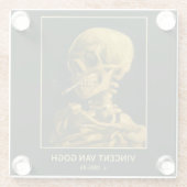 Vintages Schädelrauchen - Einzigartiger Van Gogh I Glasuntersetzer (Rückseite)