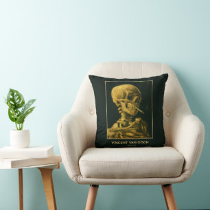 Vintages Schädelrauchen - Einzigartiger Van Gogh I Kissen