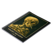 Vintages Schädelrauchen - Einzigartiger Van Gogh I Notizblock (Linke Seite)