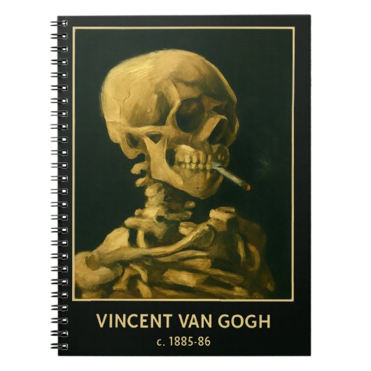 Vintages Schädelrauchen - Einzigartiger Van Gogh I Notizblock (Vorderseite)