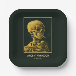 Vintages Schädelrauchen - Einzigartiger Van Gogh I Pappteller