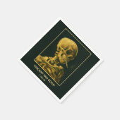 Vintages Schädelrauchen - Einzigartiger Van Gogh I Serviette (Ecke)