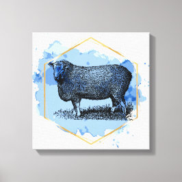 Vintages Schaf Leinwanddruck