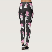 Vintages Schattenhandmuster-Design Leggings (Rückseite)