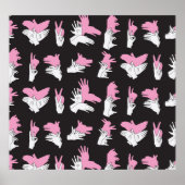 Vintages Schattenhandmuster-Design Poster (Vorne)