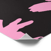 Vintages Schattenhandmuster-Design Poster (Ecke)