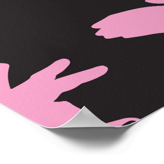 Vintages Schattenhandmuster-Design Poster (Ecke)